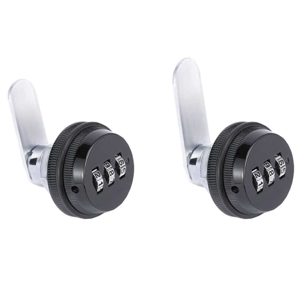 Liuer 2PCS Combination Cam Lock Security Locks Letter Box Lock, Cabinet Lock for Mailbox Drawer Cupboard Cabinet with 3 Digit Code Combination Cam Lock for Box Cabinet(20mm+30mm) (Black)