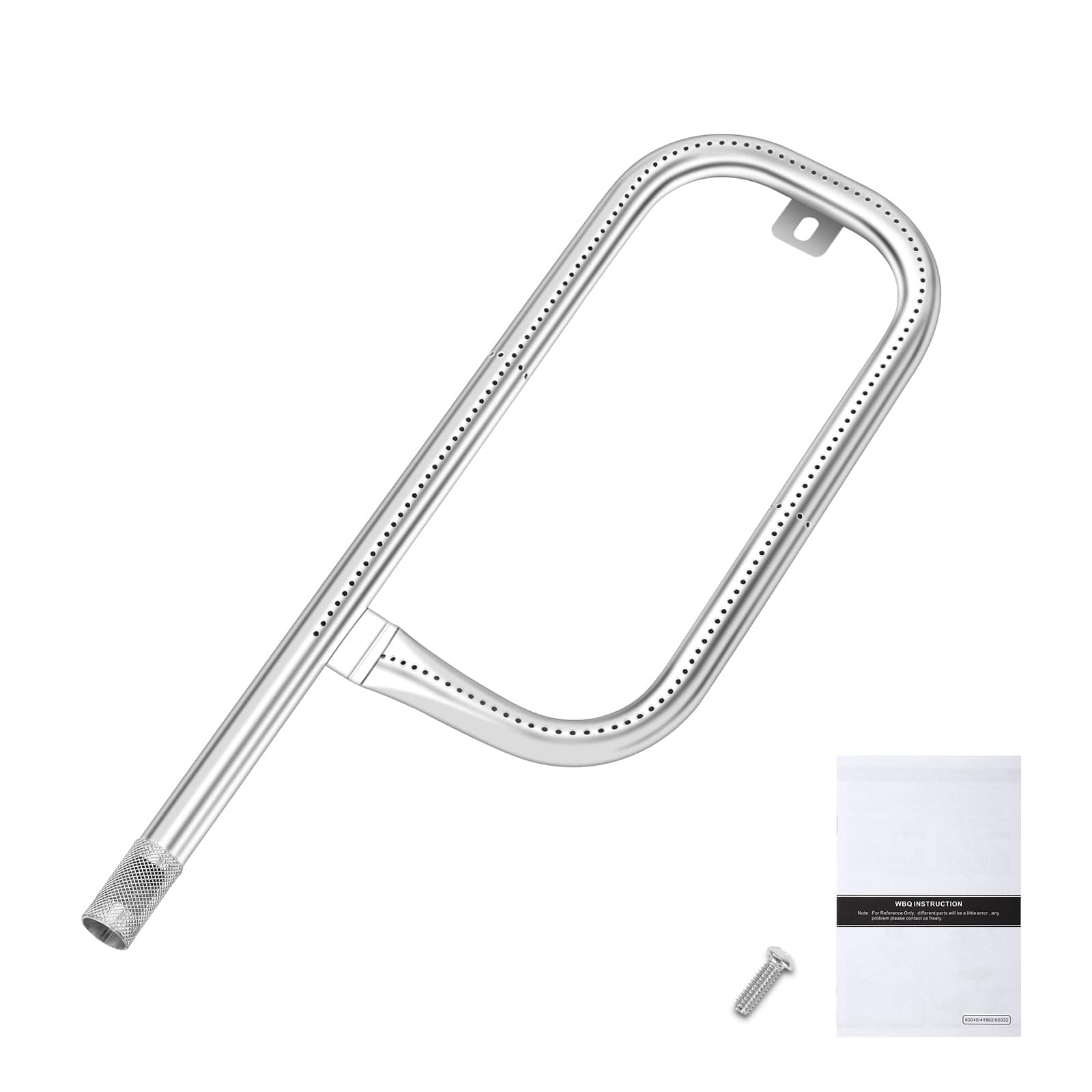 QuliMetal 304 Stainless Steel 60040 Grill Burner Tube for Weber Q1000, Q1200, Q100, Q120, Baby Q, 386001, 386002, 516002, 516001, 50060001, 51060001 Gas Grills, Replacement for 69957/41657, 17 Inch