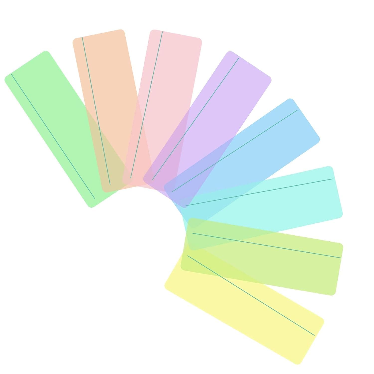 YKING Guided Reading Highlight Strips Colored Overlays Bookmark Reading Tracking Rulers with Line for Dyslexia, ADHD and to Reduce Visual Stress (8 Pack)