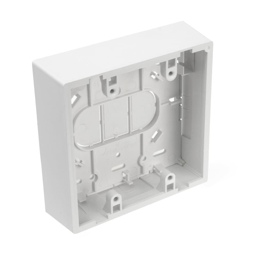 42777-2WB Surface Mount Backbox, Dual Gang, White, Box Depth Is 1.45 Inches by Leviton