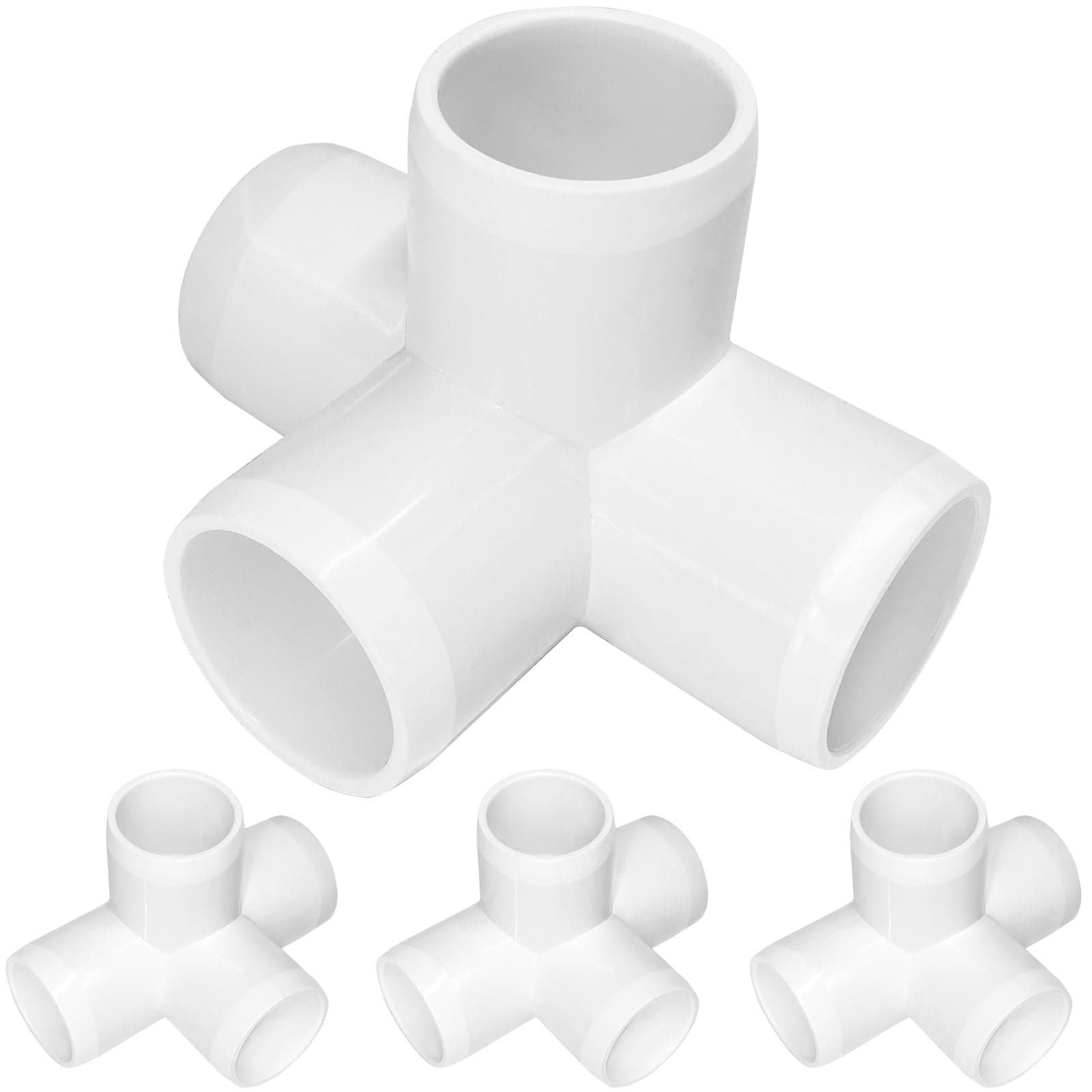 4 Way 1-Inch PVC Fitting