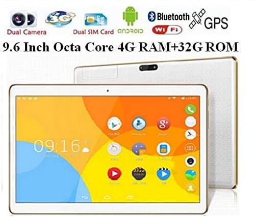 9.6"Tablet Phone with 1280800 IPS Octa Core RAM 4GB ROM 32GB 8.0MP 3G MTK6592 Dual sim card Phone Call Tablets PC Android 5.1 GPS
