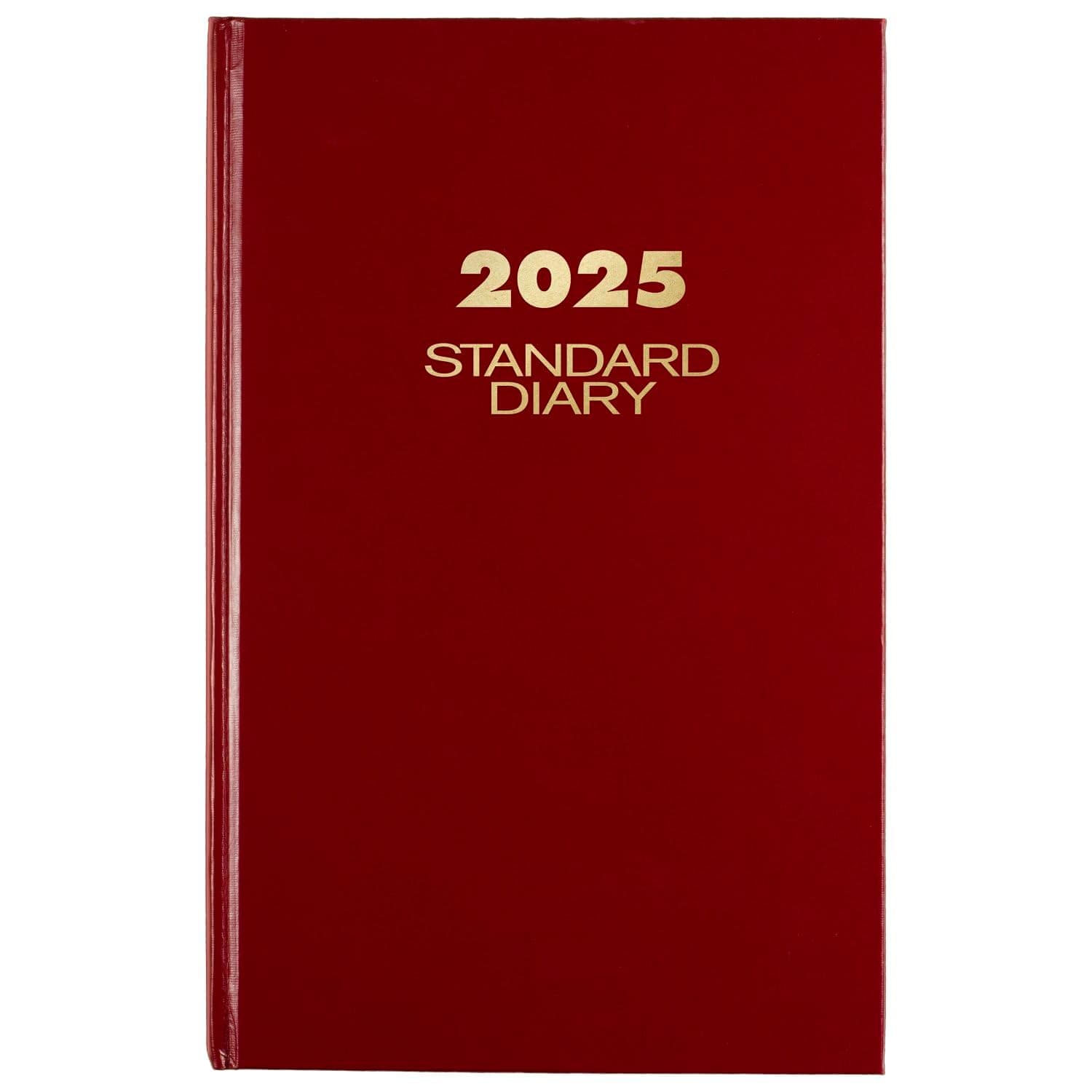 AT-A-GLANCE2025 Diary, Standard Diary, Daily, 7-3/4" x 12", Large, 12-Month, Hardcover, Red (SD3761325)
