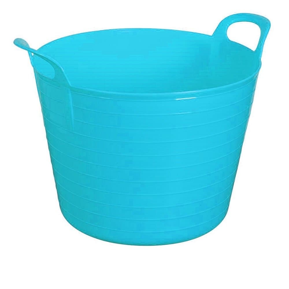 42L LARGE Flexible Colour Rubber Storage Container Bucket Polyethylene Flex Tub - MADE IN U.K.