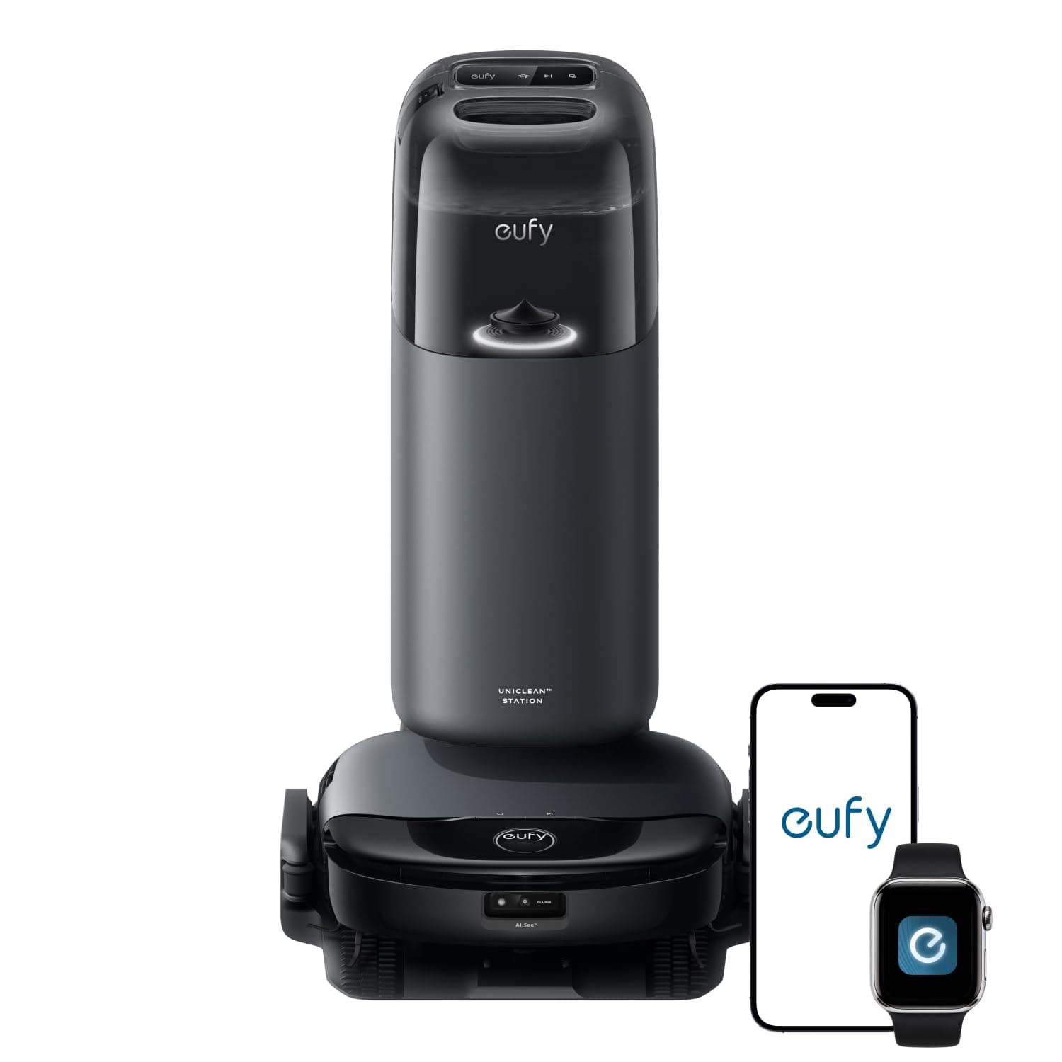 S1 with All-in-One Station, HydroJet System with Roller Mop, Robot Vacuum and Mop Combo, Incredible Suction, Obstacle Avoidance, Multi-Level Mapping, Mop Auto-Retraction, Perfect for Pet Hair