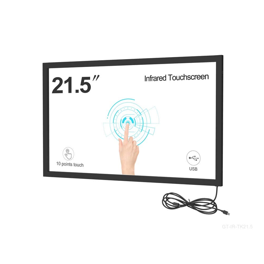 GreenTouch 21.5 Inch Multi Interactive Infrared Touch Frame, IR Touch Screen Overlay Kits, IR Touch Screen Panel Bezel with 3mm Tempered Glass…