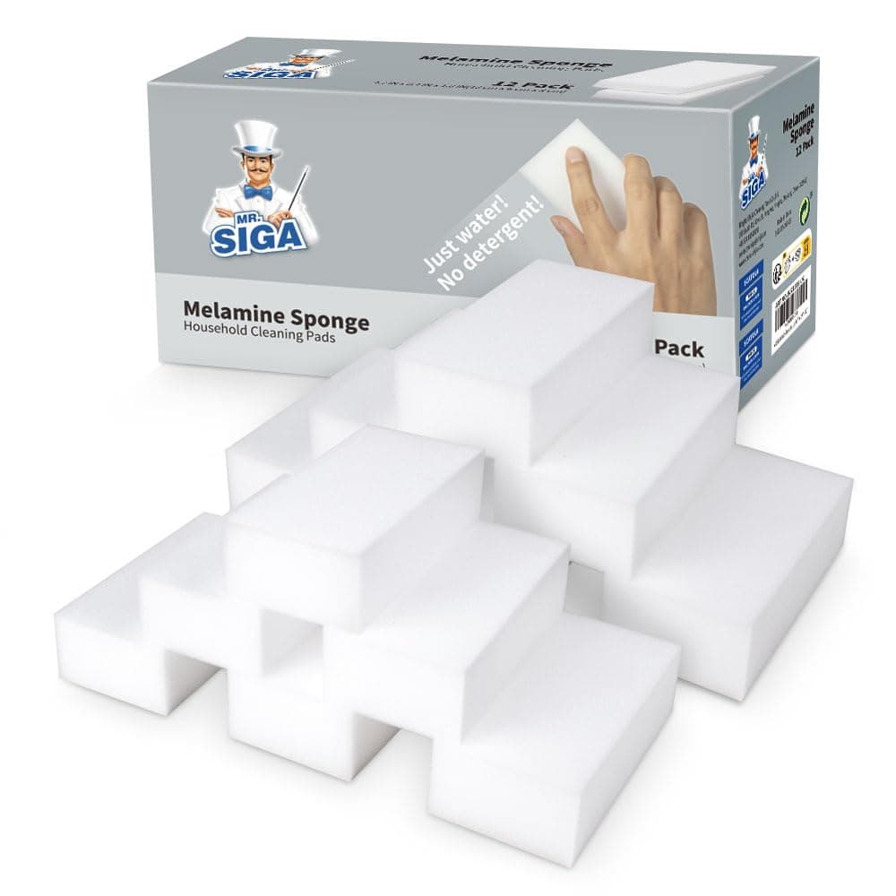 Multi-Functional Eraser Sponge, Magic Cleaning Pads for Kitchen Household Cleaning, 12 Count, Size 4.7" x 2.4" x 1.2"