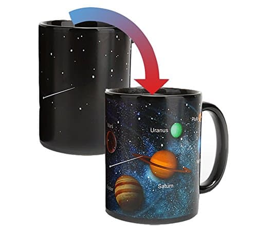 Momugs 12 Oz Solar System Magic Ceramic Coffee Mug Heat Sensitive Color Changing -See Painting Color with Hot Liquids - Porcelain Tea Morphing Cup Best Gifts for Friends