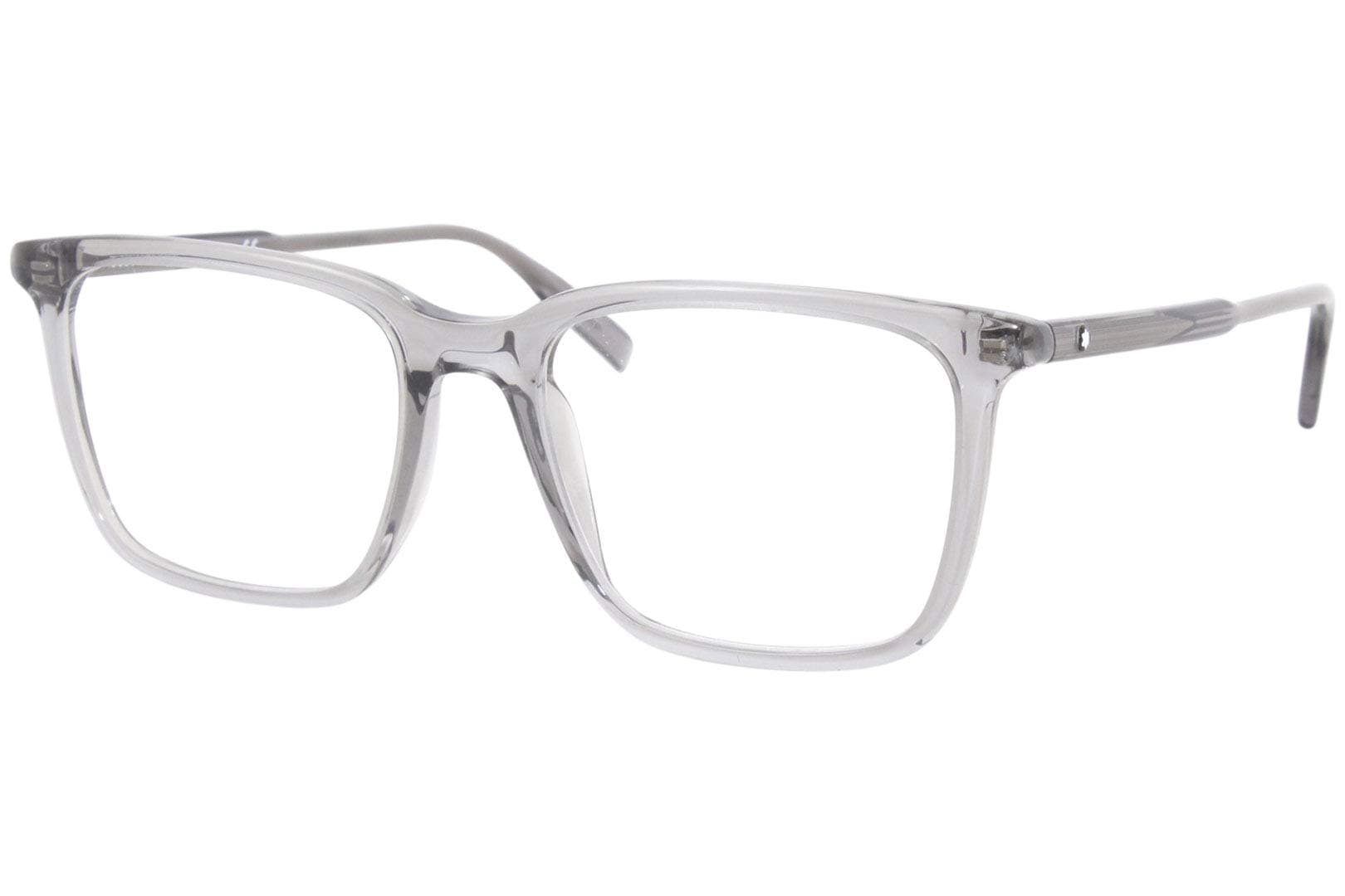 Montblanc Rectangular Eyeglasses MB0011O 008 Transparent Grey 54mm 0011