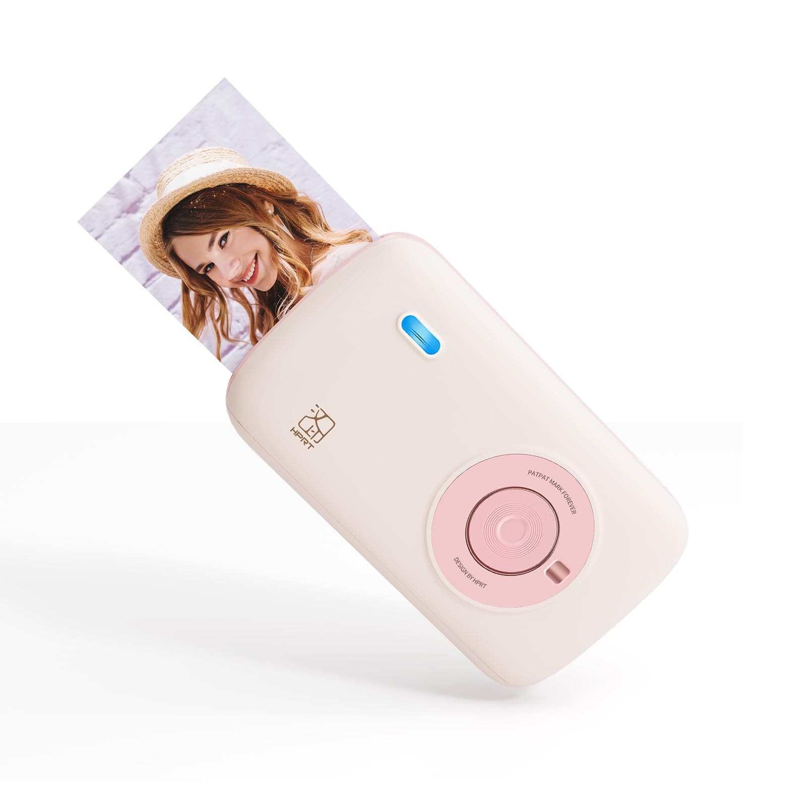 CP2100 Portable Photo Printer for iPhone & Android, 2.1x3.4 Mini Instant Color Printer, Bluetooth 5.0, Type-C Charging, Dye-Sublimation Tech, Initial 10 Sheets Included, Pink