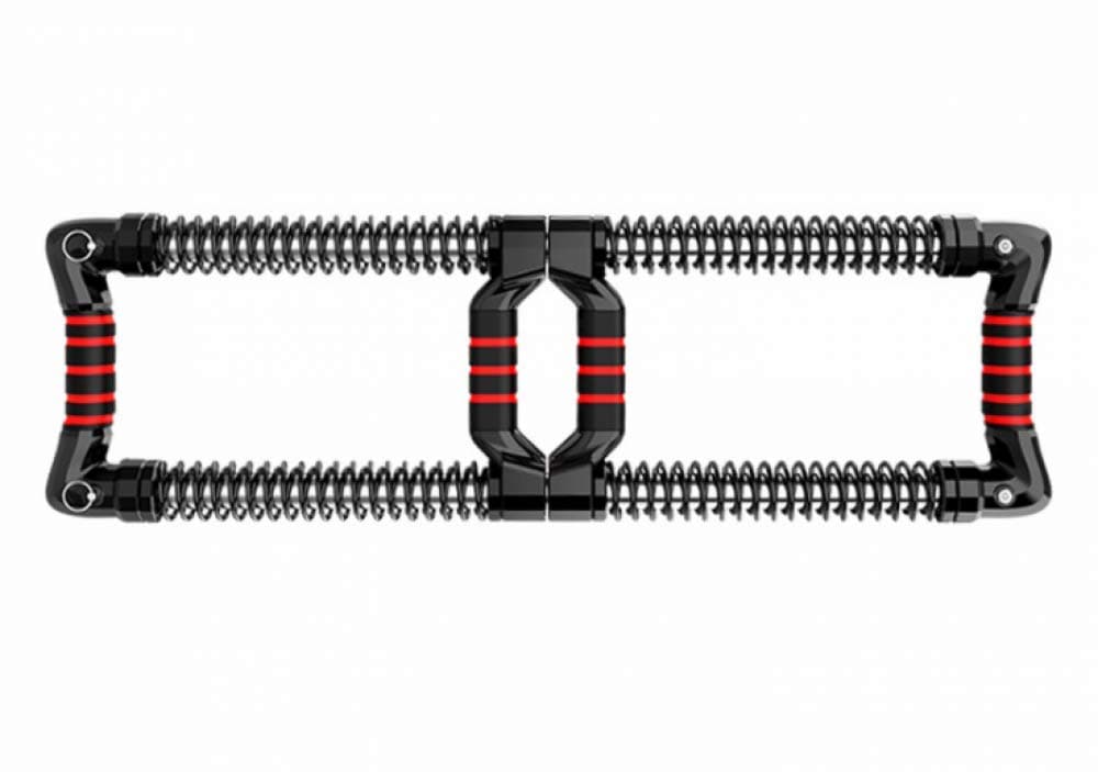 CLQ Push Down Bar, Black & Red, 100 kg Adjustable, Exercise Equipment for Chest, Arms, Abs, Shoulders and Back Workout, Portable Calisthenics Stand