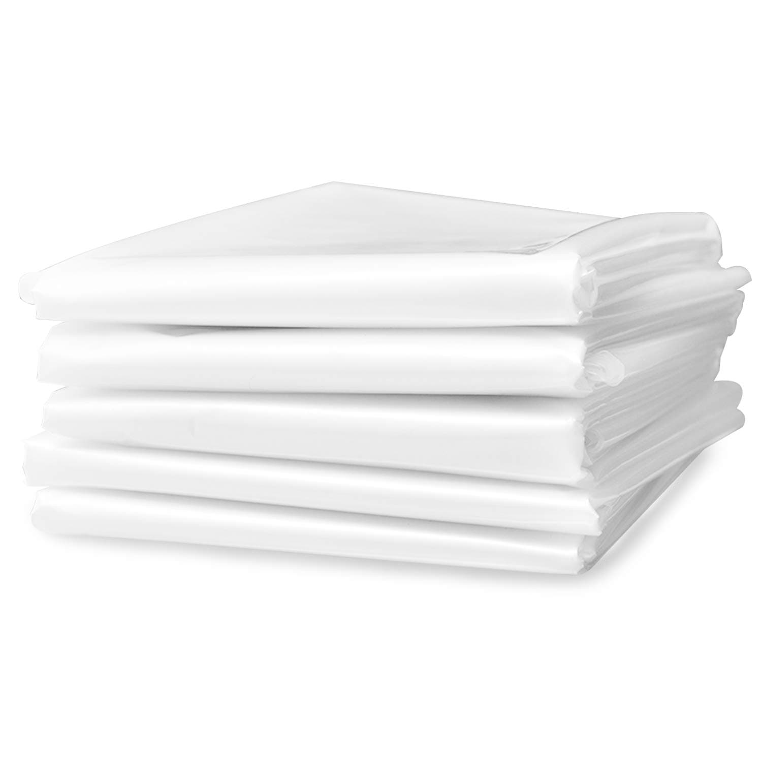 Lainrrew 5 Sheets Plastic Drop Cloths, Disposable Painters Drop Cloths Anti-dust Sheet Cover Furniture Cover Floor Protection for Painting (2 x 3m/ 6.56 x 9.8 Feet)