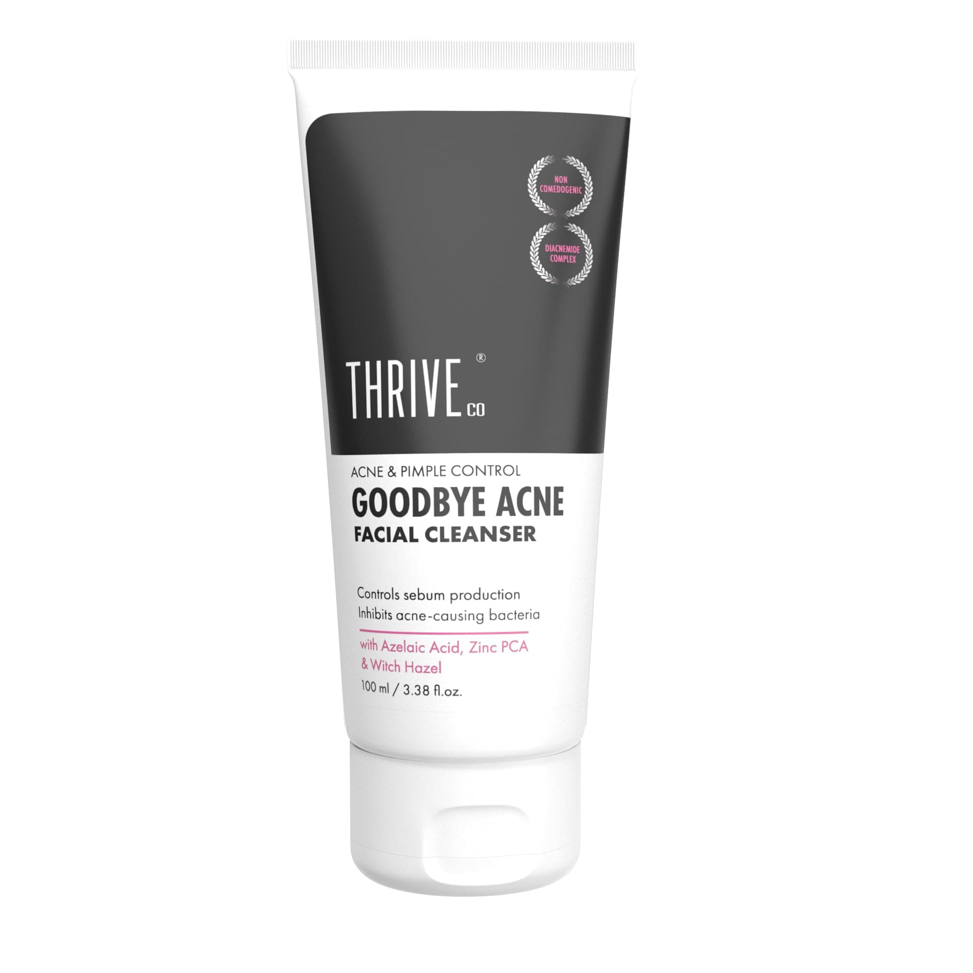 ThriveCo Goodbye Acne™ Face Wash | Reduces Acne-Causing Bacteria & Sebum Production | Men & Women, 100ml