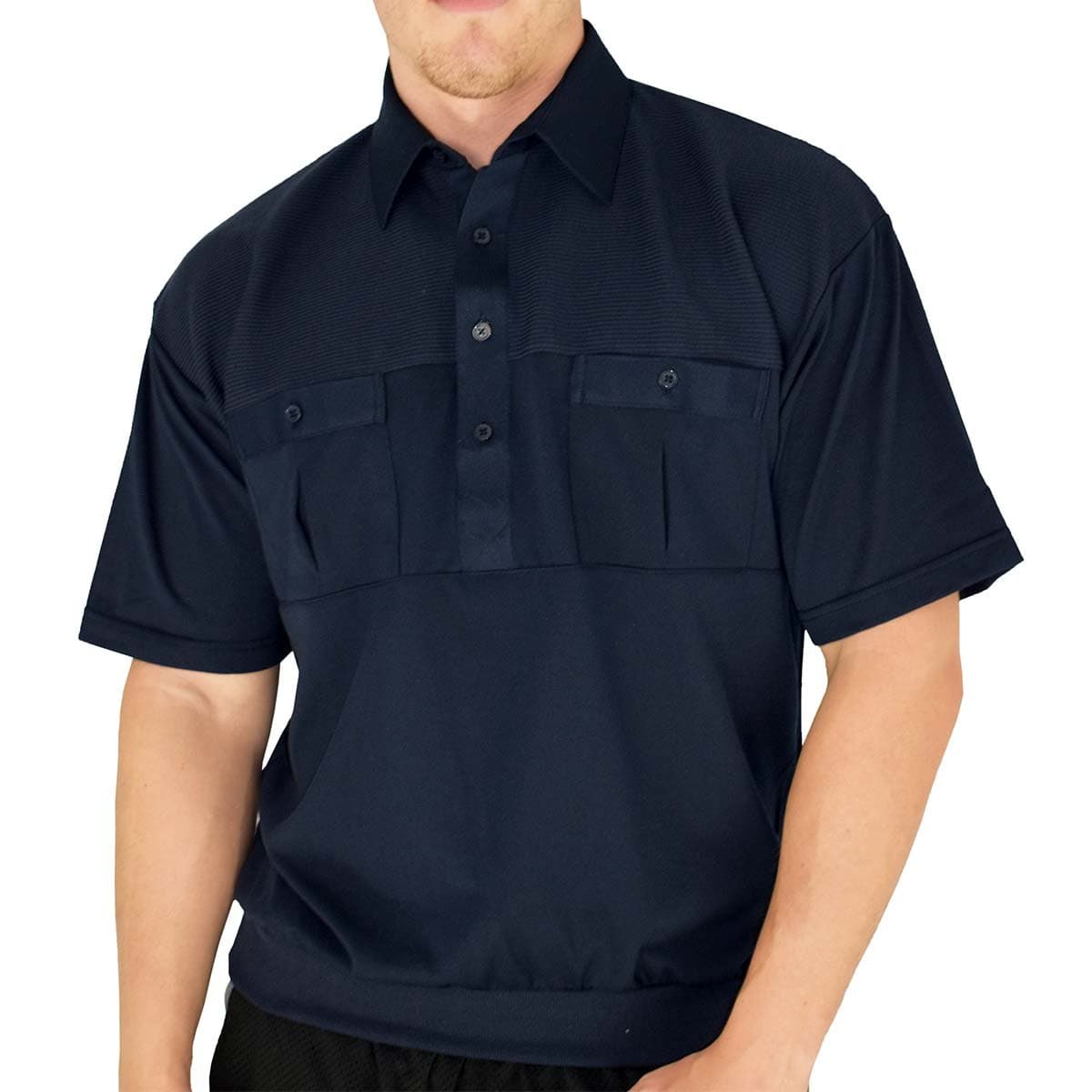 Palmland 2 Pocket Solid Banded Bottom Polo Shirt