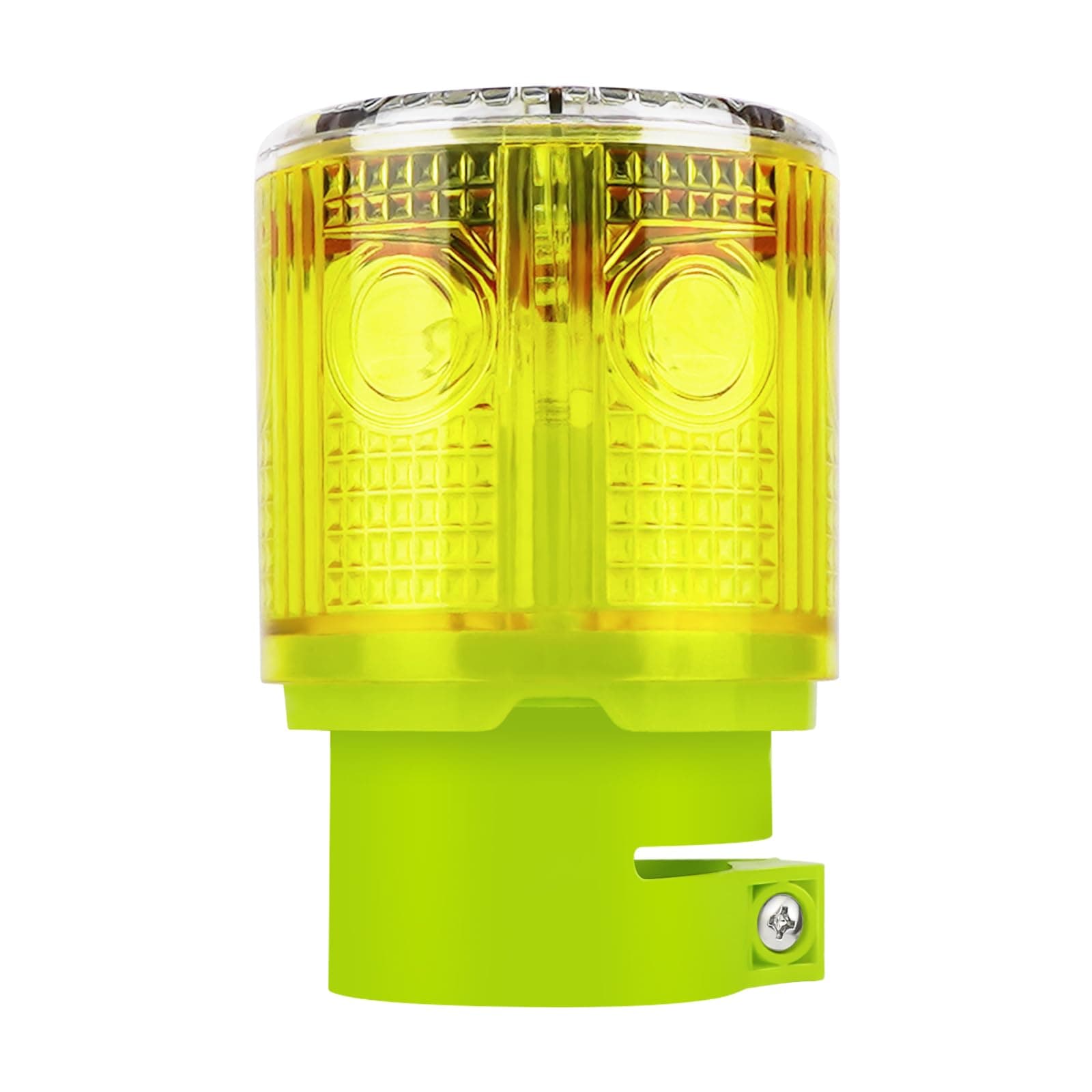 Aolyty Solar Strobe Warning Light 360 Degree Super Bright Waterproof IP54 for Construction Traffic Dock Marine Light Control Flashing (Yellow)