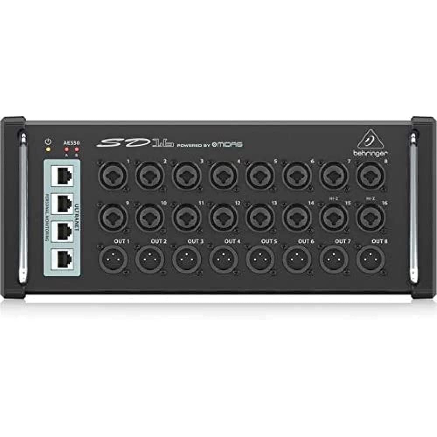 SD16 I/O Stage Box with 16 Remote-Controllable Midas Preamps, 8 Outputs, AES50 Networking and ULTRANET Personal Monitoring Hub
