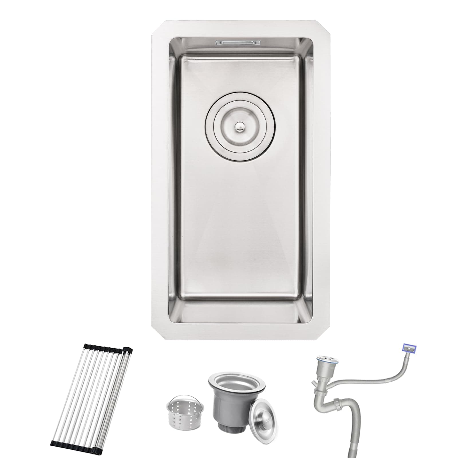 Bokaiya Small Undermount Kitchen Sink, 25 x 45 cm Campervan Kitchen Sink Bowl...