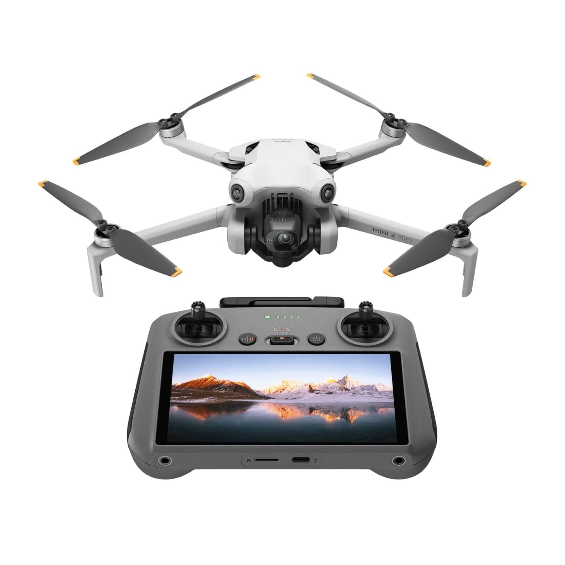 Mini 4 Pro (DJI RC 2), Folding Mini-Drone with 4K HDR Video Camera for Adults, Under 0.549 lbs/249 g, 34 Mins Flight Time, 20 km Max Video Transmission Distance, Omnidirectional Vision Sensing