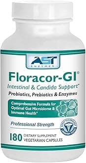 Floracor – Probiotics & Enzymes to Support Intestinal & Gut Heath –180 Vegetarian Capsules