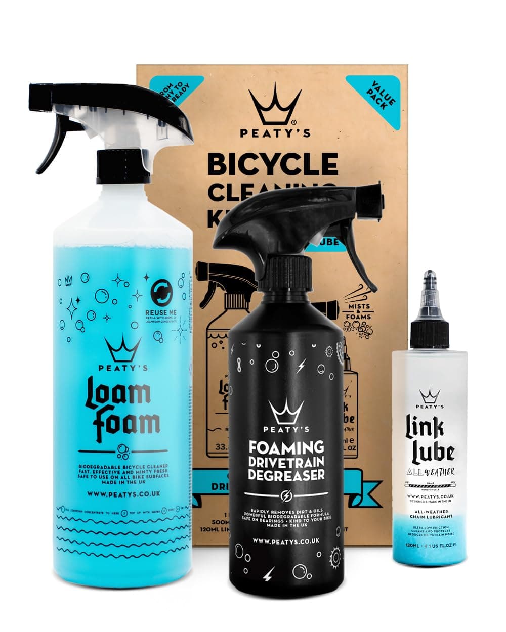 Bicycle Cleaning Kit - Wash, Degrease, and Lubricate, Clear, 55.00 Fl Oz (Pack of 1)