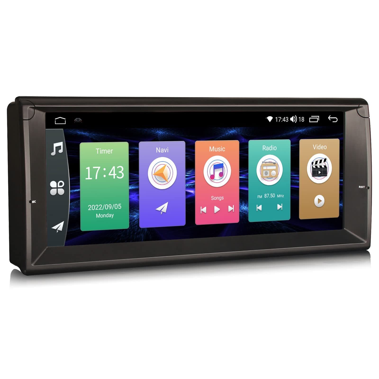 Erisin 7" Android 11 Car Stereo Bluetooth GPS Sat Nav DAB+ Radio for BMW 5 Series E39 X5 E53 M5 Range Rover Vogue L322 Support CarPlay Android Auto Bluetooth 4G WiFi Mirror Link A2DP RDS 32GB ROM