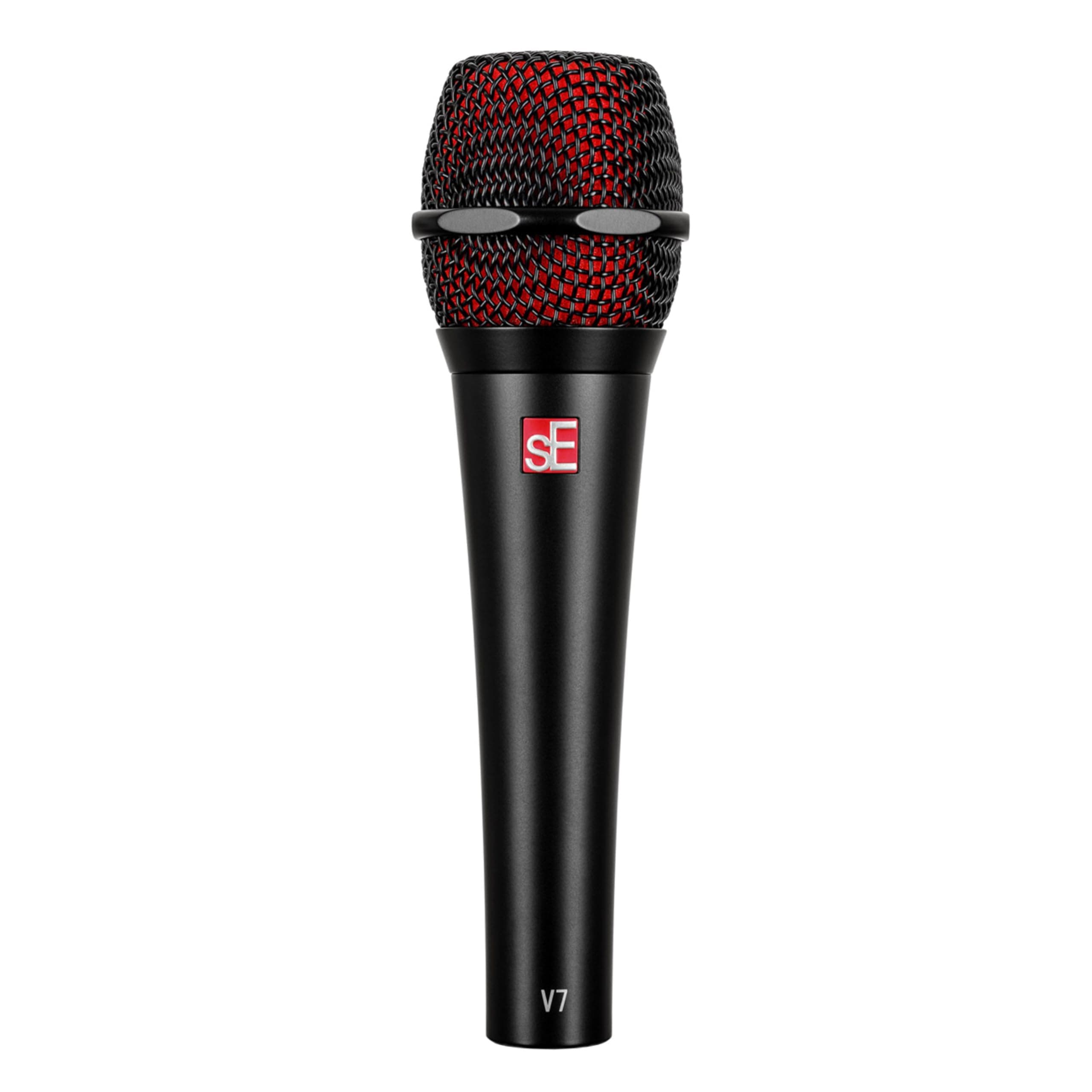 SE ELECTRONICS V7 Dynamic Microphone for Singing, Speech & Studio Recording - XLR Handheld Professional Microphone with Supercardioid Aluminum Voice Coil for Huge Gain Before Feedback - Black