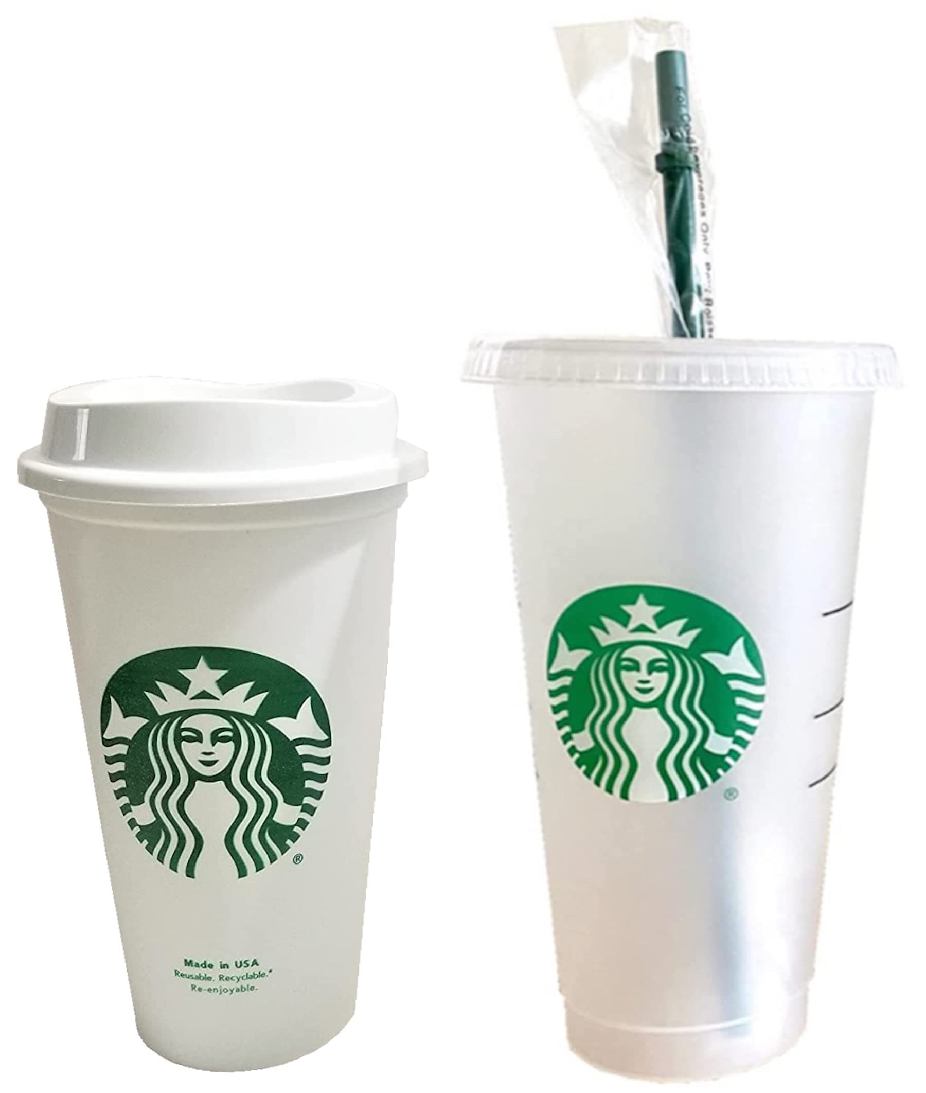 Reusable Duo: 24oz Cold Cup and 16oz Hot Cup