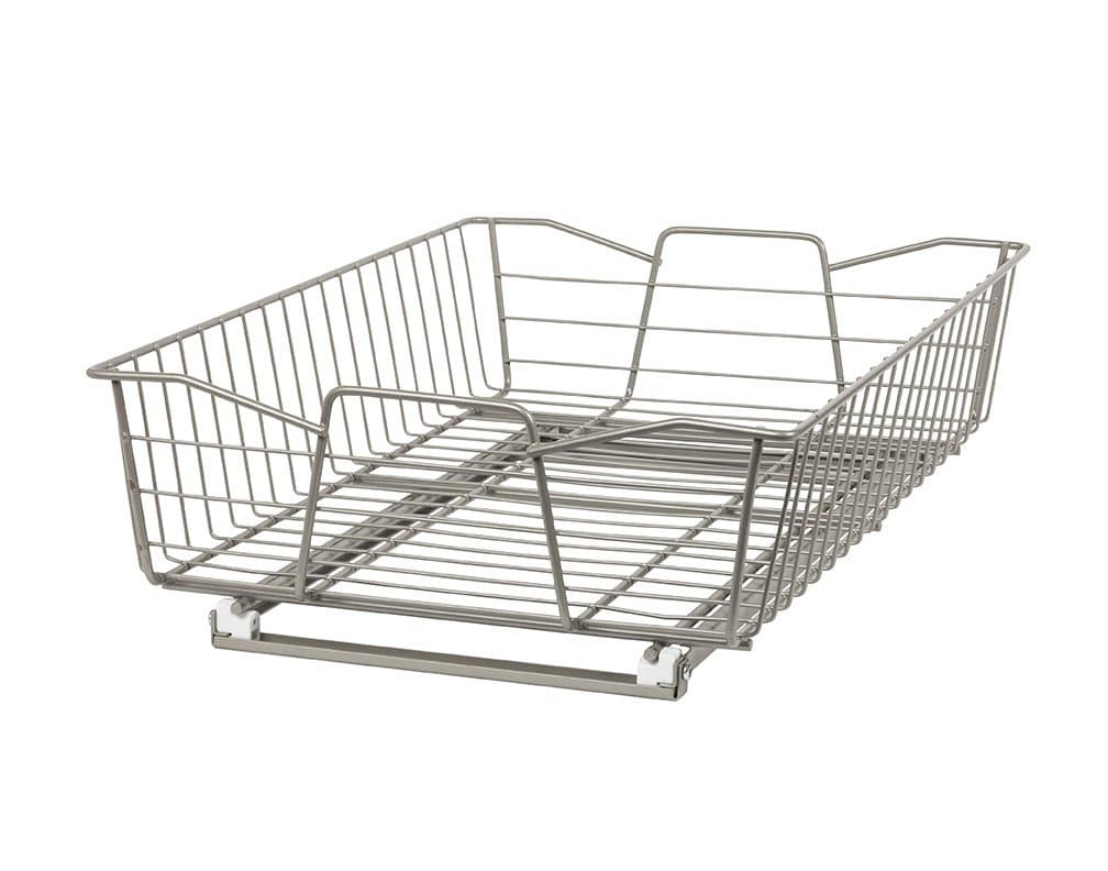 ClosetMaid 14 in. Pull Out Cabinet Organizer, Heavy Duty, Slide Out Pantry Shelves Drawers for Kitchen, Bathroom, Nickel