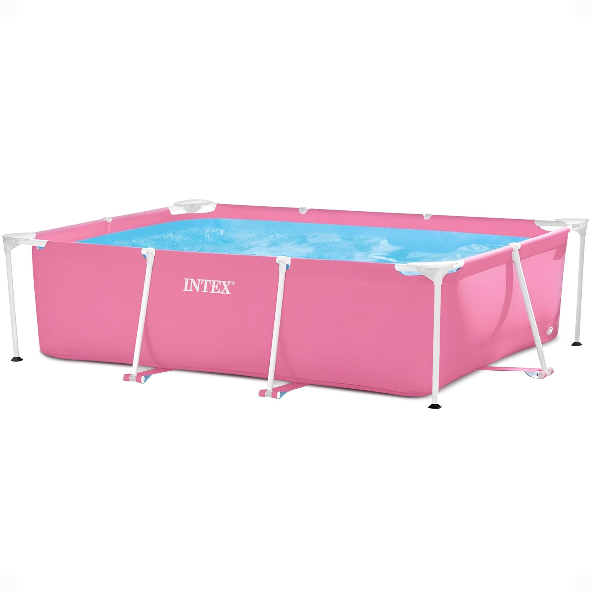 Metal Frame 7 ft x 5 ft x 23.5 in Above Ground Pool Set, Rectangular Swimming Pool with Steel Frame