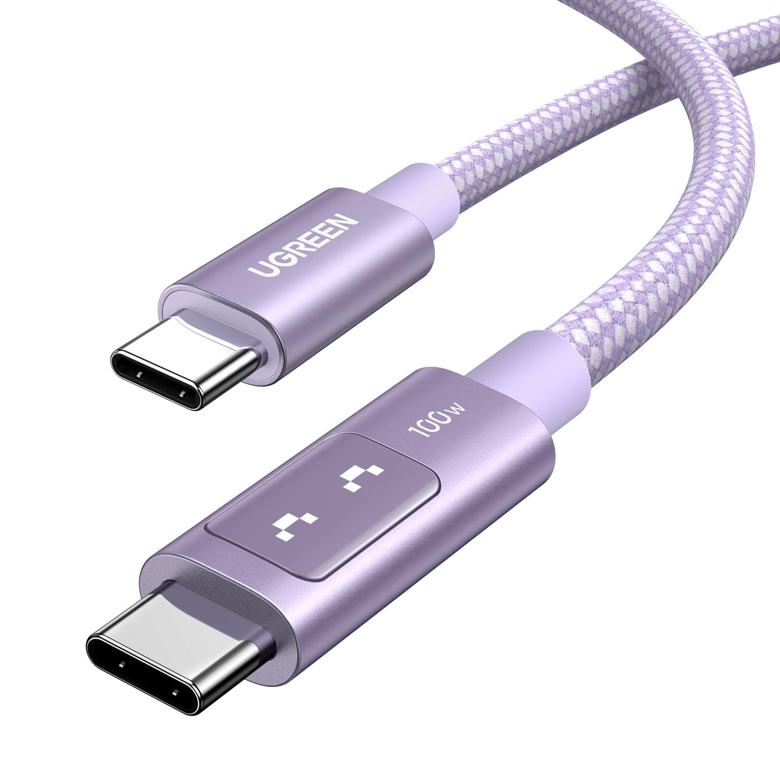 UGREEN Uno 100W USB C to USB C Charger Cable Fast Charging 5A Type C to C Cable Compatible with MacBook Pro/Air, iPad Pro 2024/Air 5, iPhone 16 Pro Max, Galaxy S24 Ultra, Pixel 9 Purple (2M)