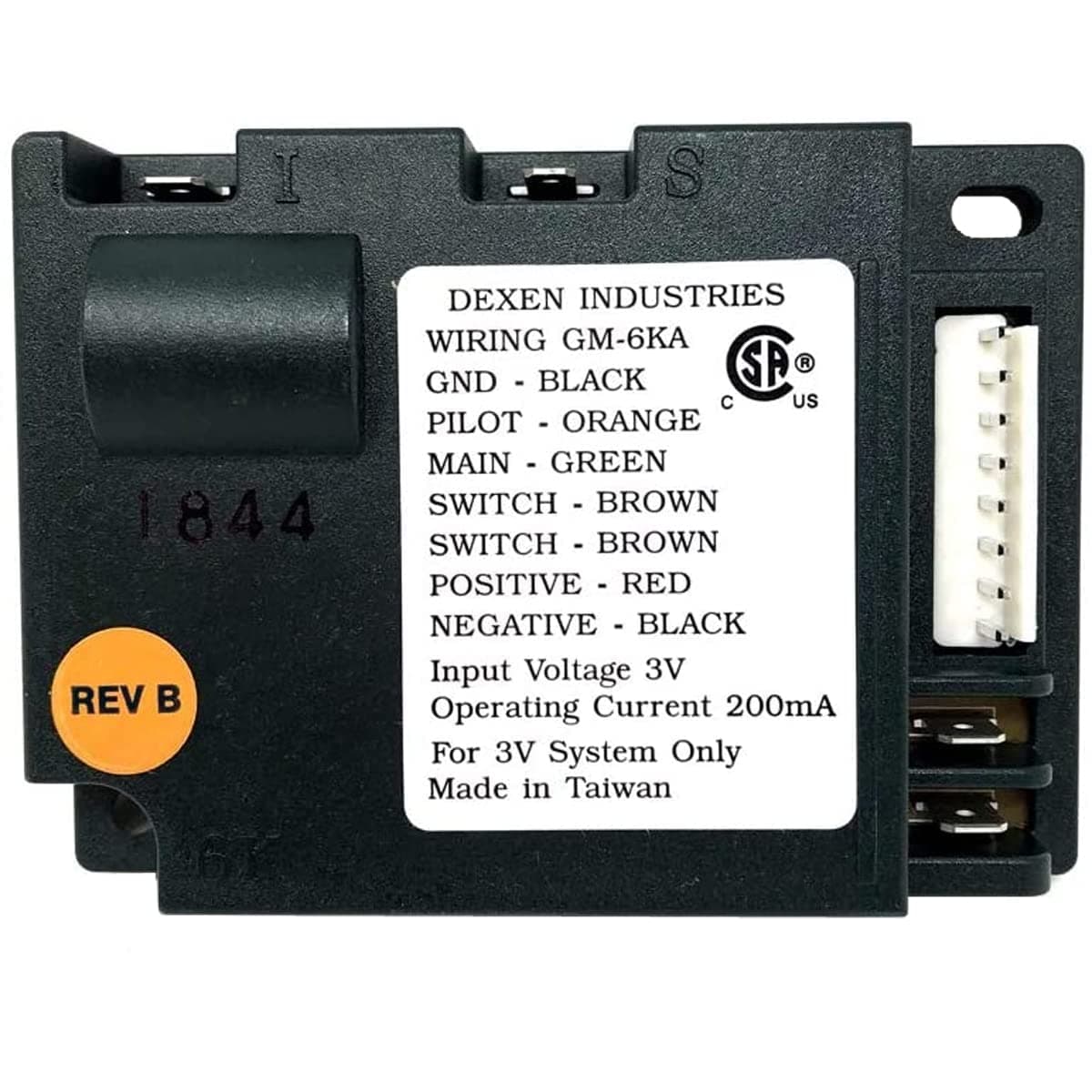 Dexen GM6K-M Fireplace Control Module – IPI Ignition, 3V Battery or Transformer Powered – Works with Quadra-Fire, Heatilator, Heat N Glo, Majestic – Replaces SRV593-592, 593-592