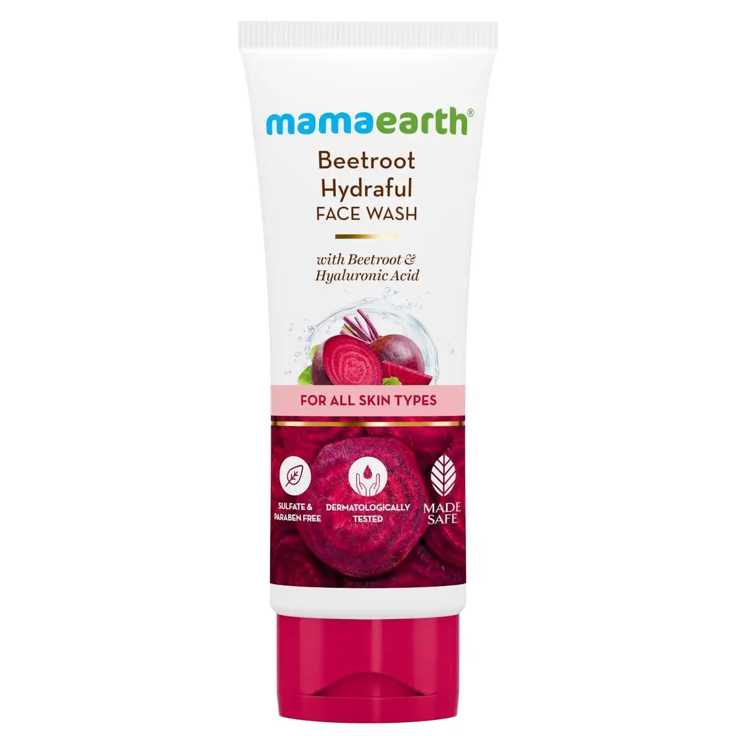 MAMAEARTH Beetroot Face Wash | 3.38 fl oz (100ml)