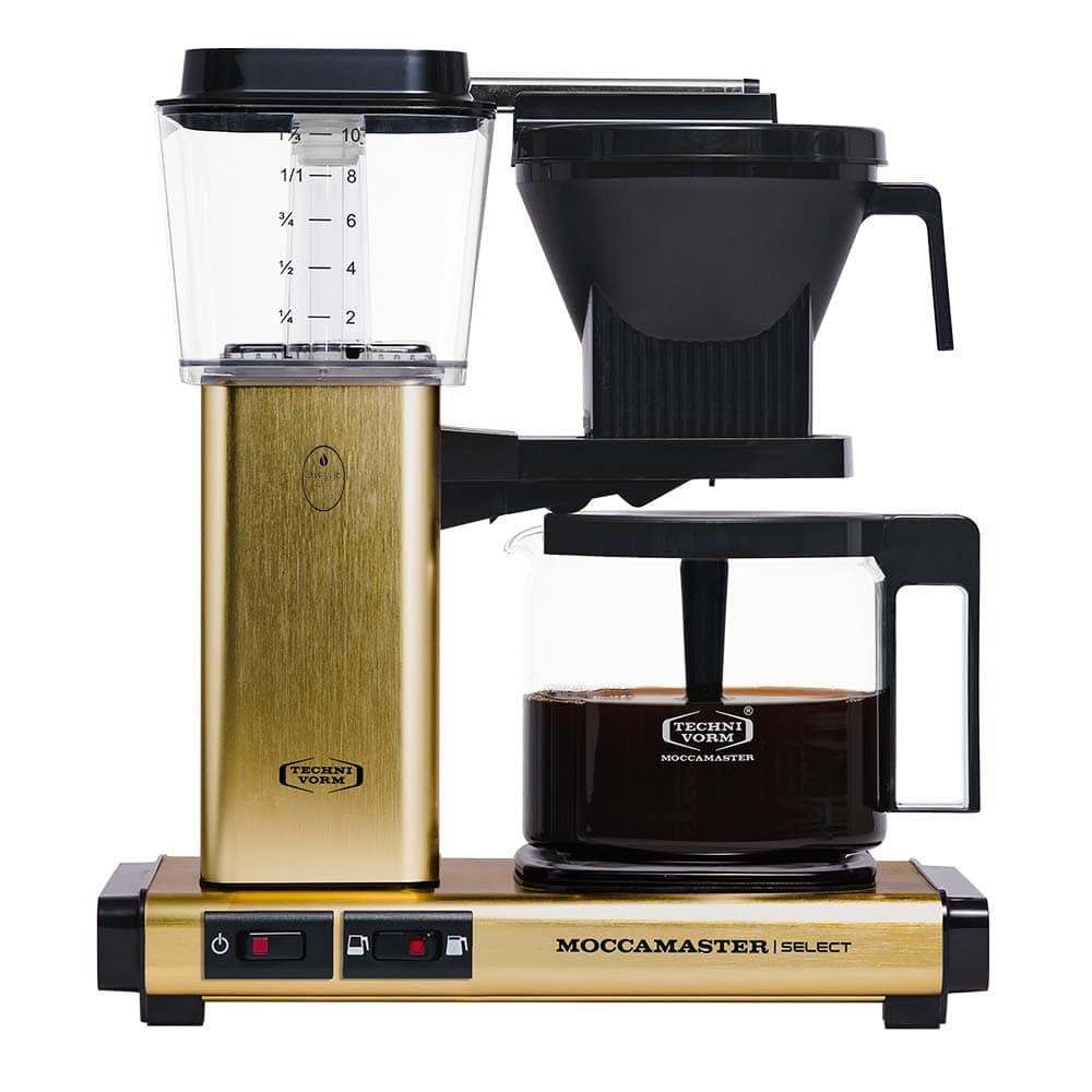 Moccamaster KBG Select, Coffee Machine, Filter Coffee, Brushed Brass, UK Plug, 1.25 Liters