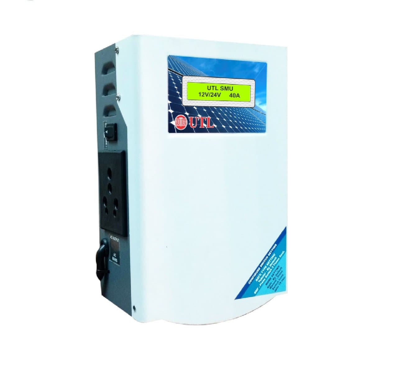 UTL Solar Charge Controller Hybrid SMU 12V Panel with 12V Inverter Battery, 24V Panel with 24 Volt Inverter Battery, Pack of 1