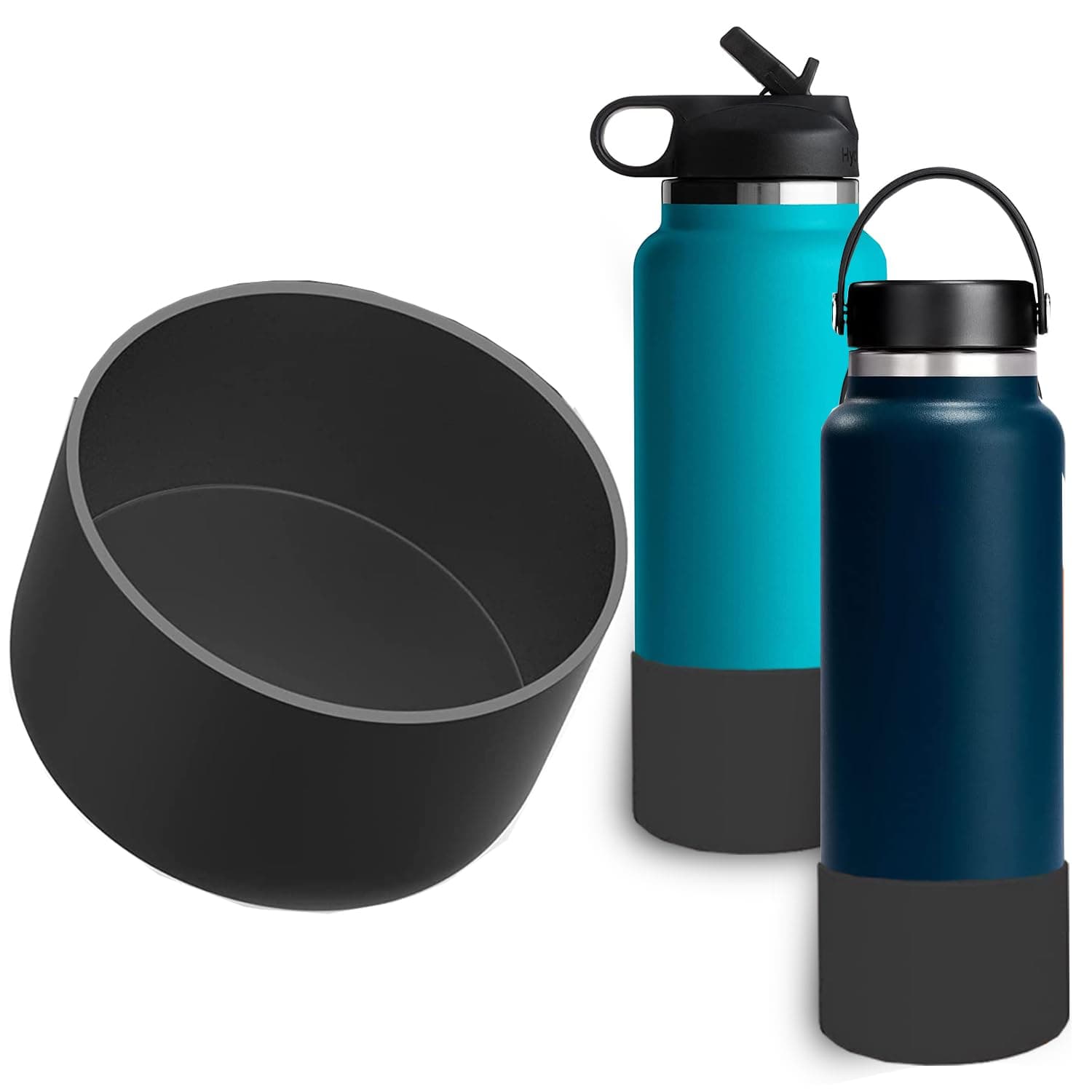 - Boot for Hydro Flask 32 oz 40 oz, Thermoflask, Iron Flask, and the 32-40 oz water bottles (bottom width 3.5"-3.6"), Black