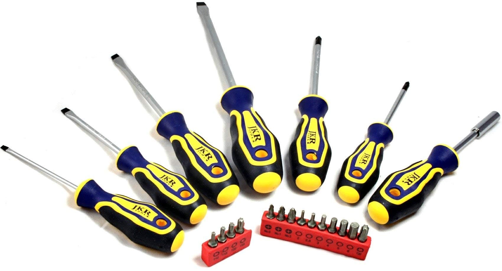 Comfortable Screwdriver Set 21 Pieces with 14 Hex Bits for Home DIY Use