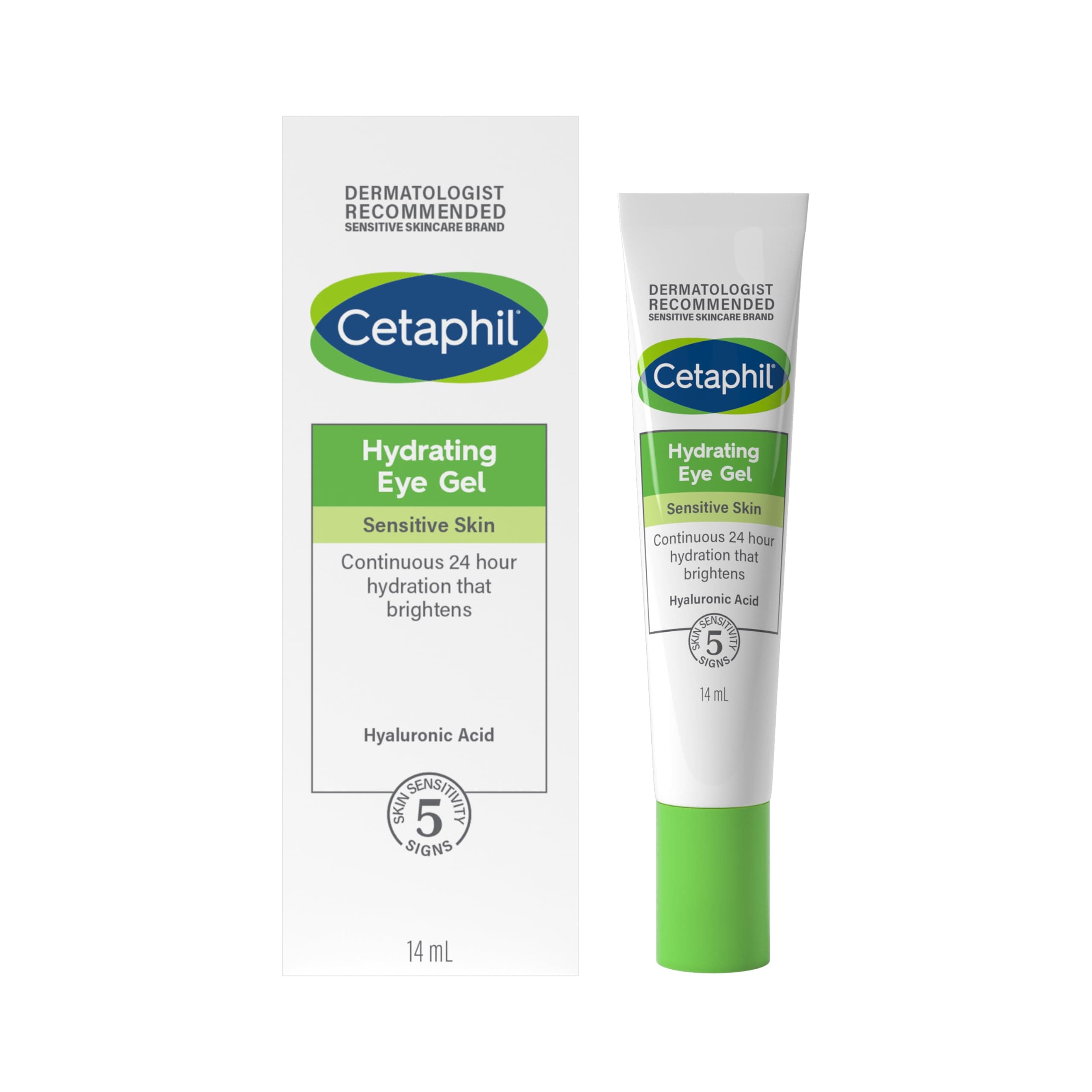 Cetaphil Hyaluronic Acid Eye Gel, 14ml, Eye Cream with Niacinamide, Visibly R...