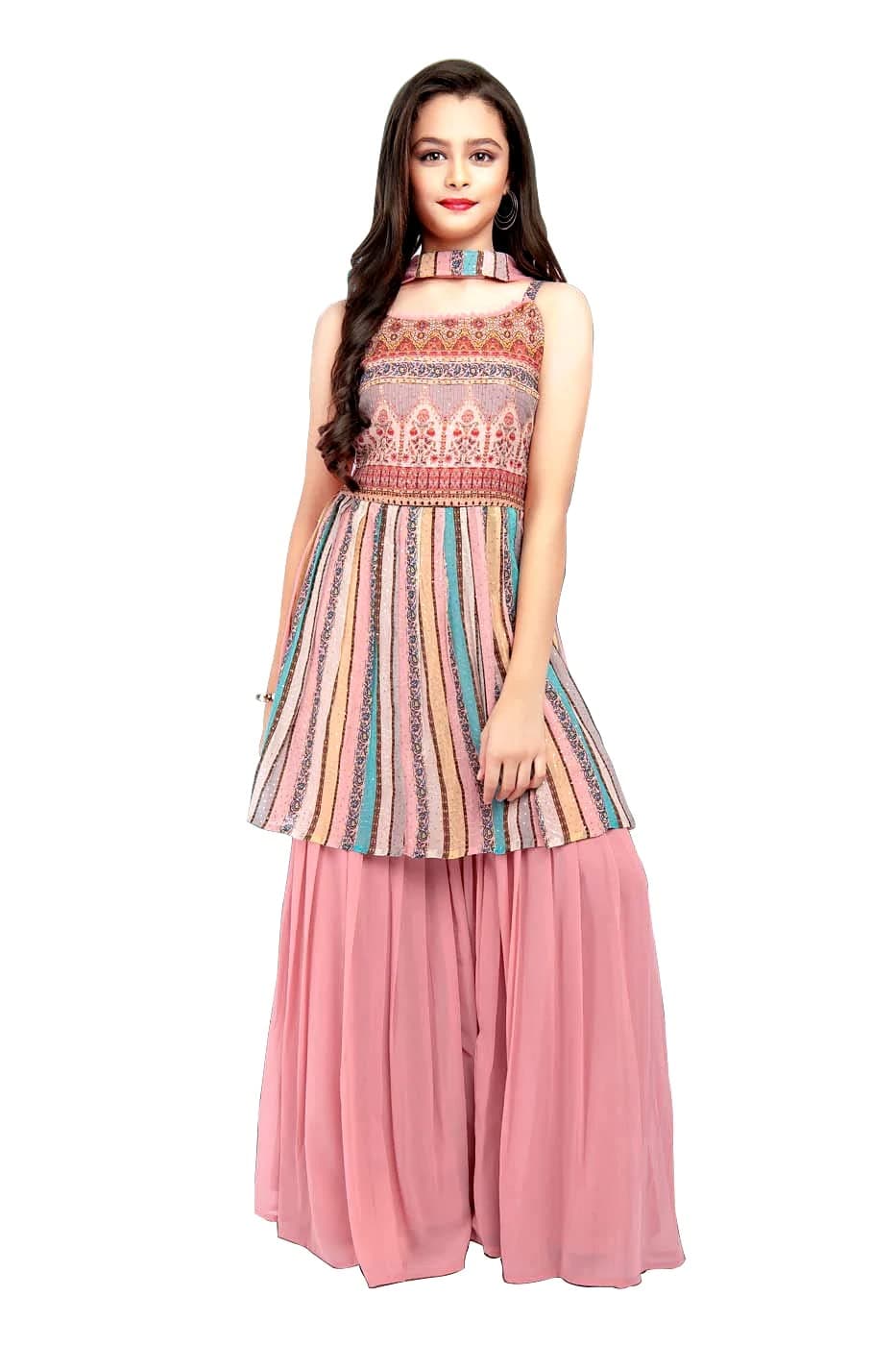 Kid's Georgette Sharara Suit
