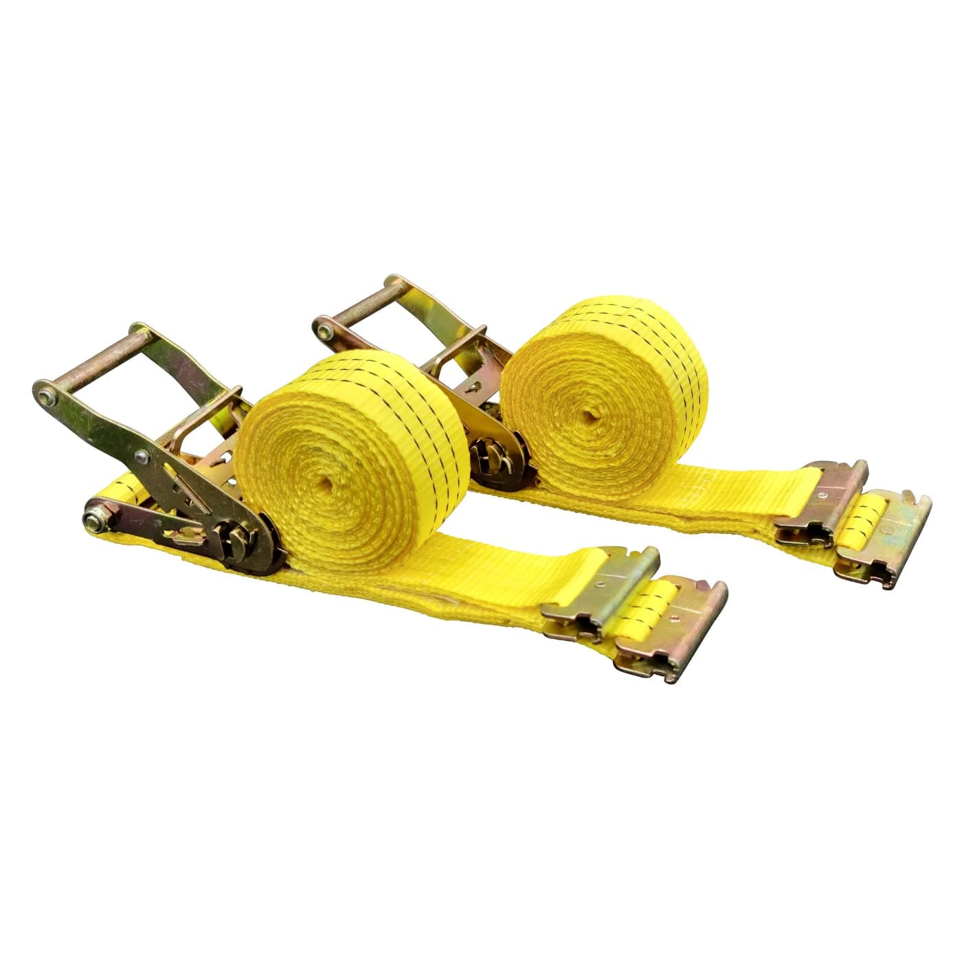 E-Track Ratchet Tie Down Straps, 2 in x 15 ft, 4,400 lb Breaking Strength, 2-Pack