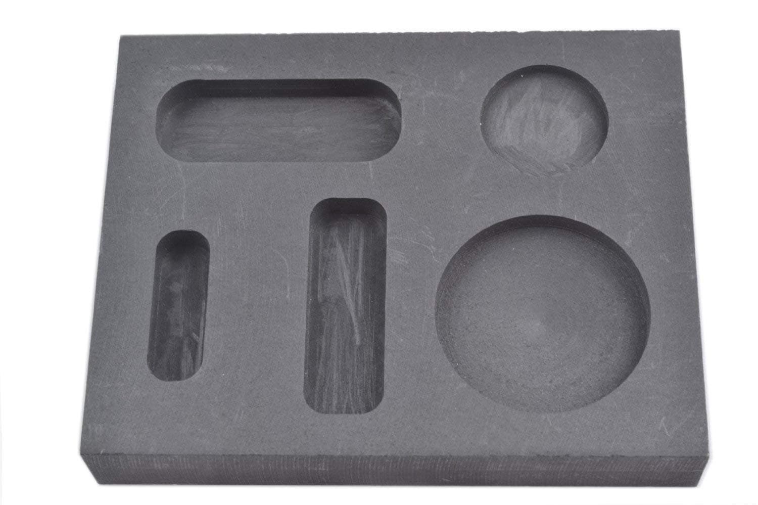 OTOOLWORLD Graphite Casting Ingot Mold Metal Refining Scrap Bar Coin Combo 1/4 1/2 1 oz