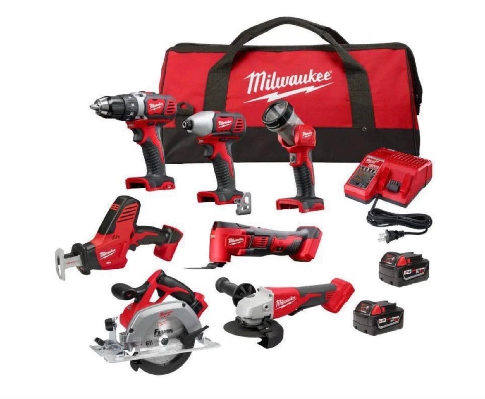 M18 Cordless Combo Kit (7-Tool) with Two 3.0 Ah Batteries, Charger and Tool Bag