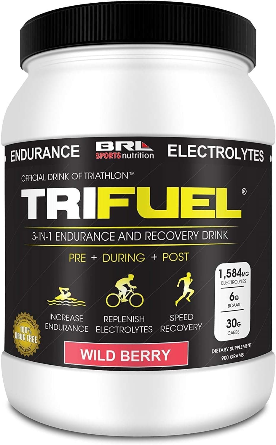 - 3-in-1 Endurance and Recovery, Hydration, BCAA, Electrolyte Enhanced Drink (Wild Berry)…