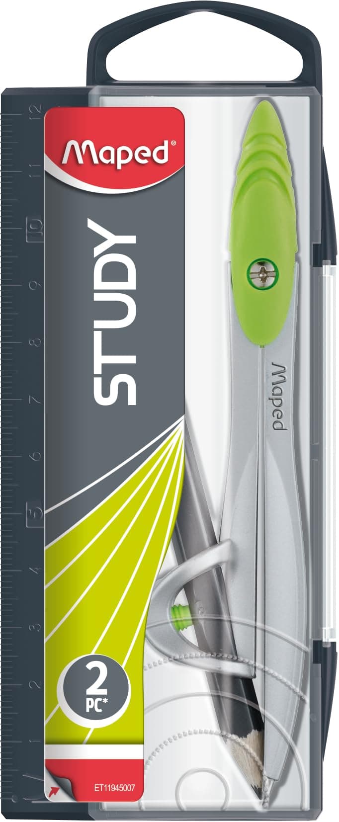 Study Metal Compass with Universal Holder in Reusable Storage Case (119410TA)