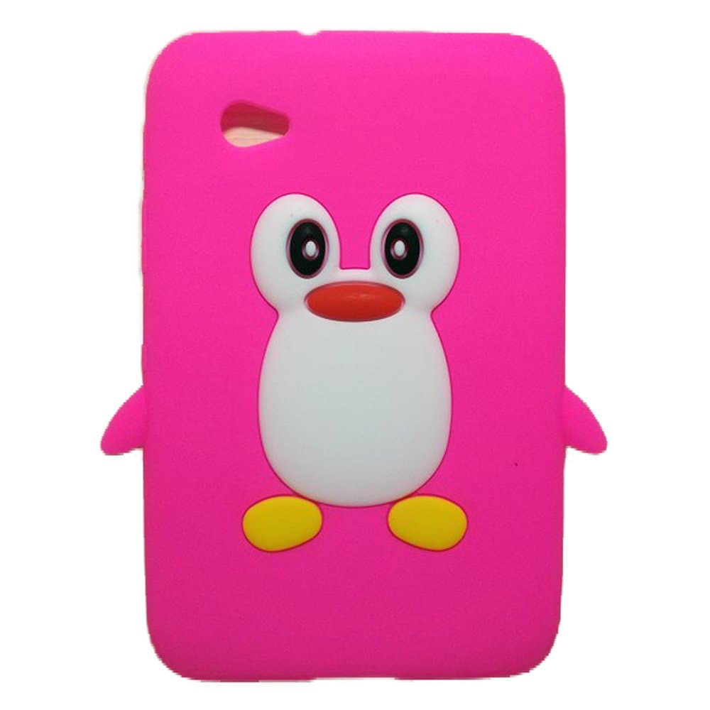 Generic 3D Penguin Soft Silicone Case For Samsung Galaxy Tab 2 7.0 P3100/P3110 - Hot Pink by HXKKJ