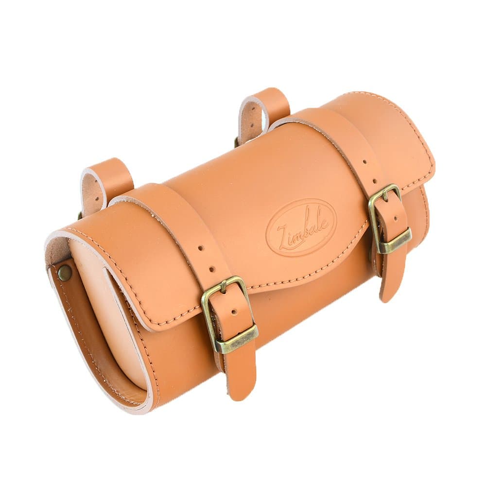 Zimbale Bicycle Small Leather Saddle Tool Bag - 7.7 X 2.2 X 3.5 (inch) - Honey