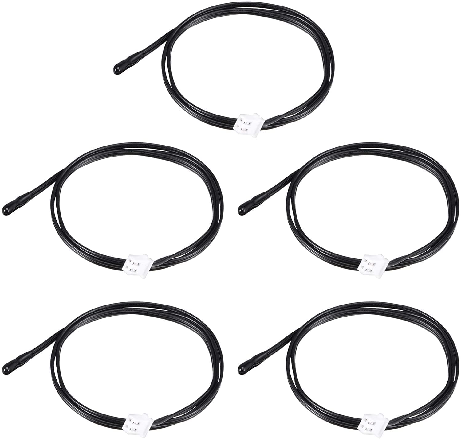 HST Adolf's 5-Piece 10K Temperature Sensor, Digital Temp Transmitter & Extension Cord (Waterproof, Rubber Head)