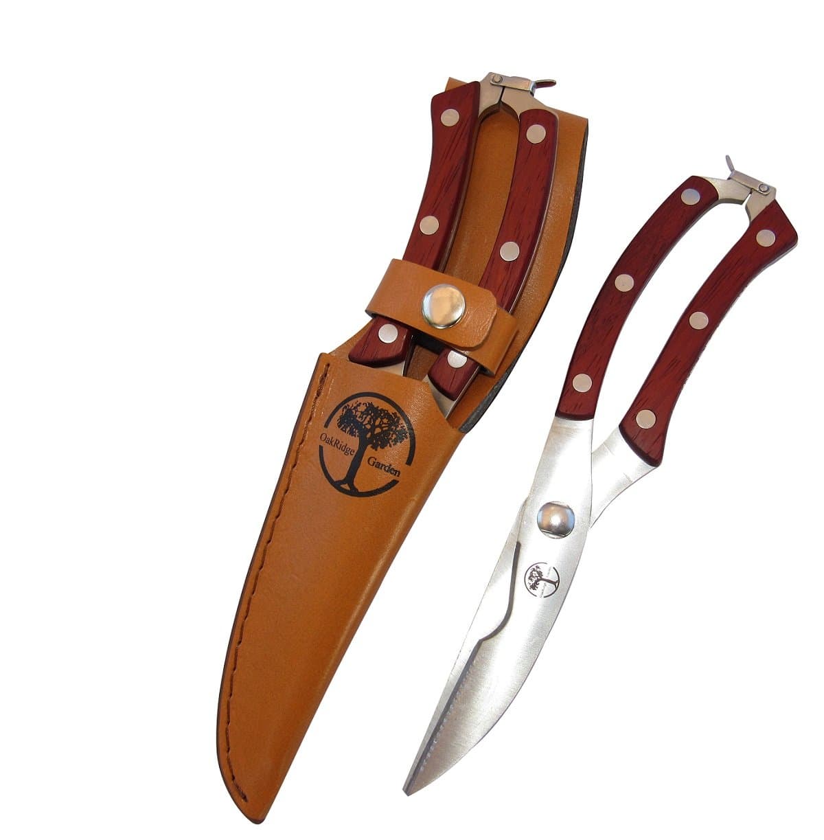 Tools Pruning Shears The Perfect Hand Pruners and Multi-Purpose Bypass Pruners - Garden Clippers and Garden Shears for Hedging and Clipping with Ox Leather Sheath and Safety Lock