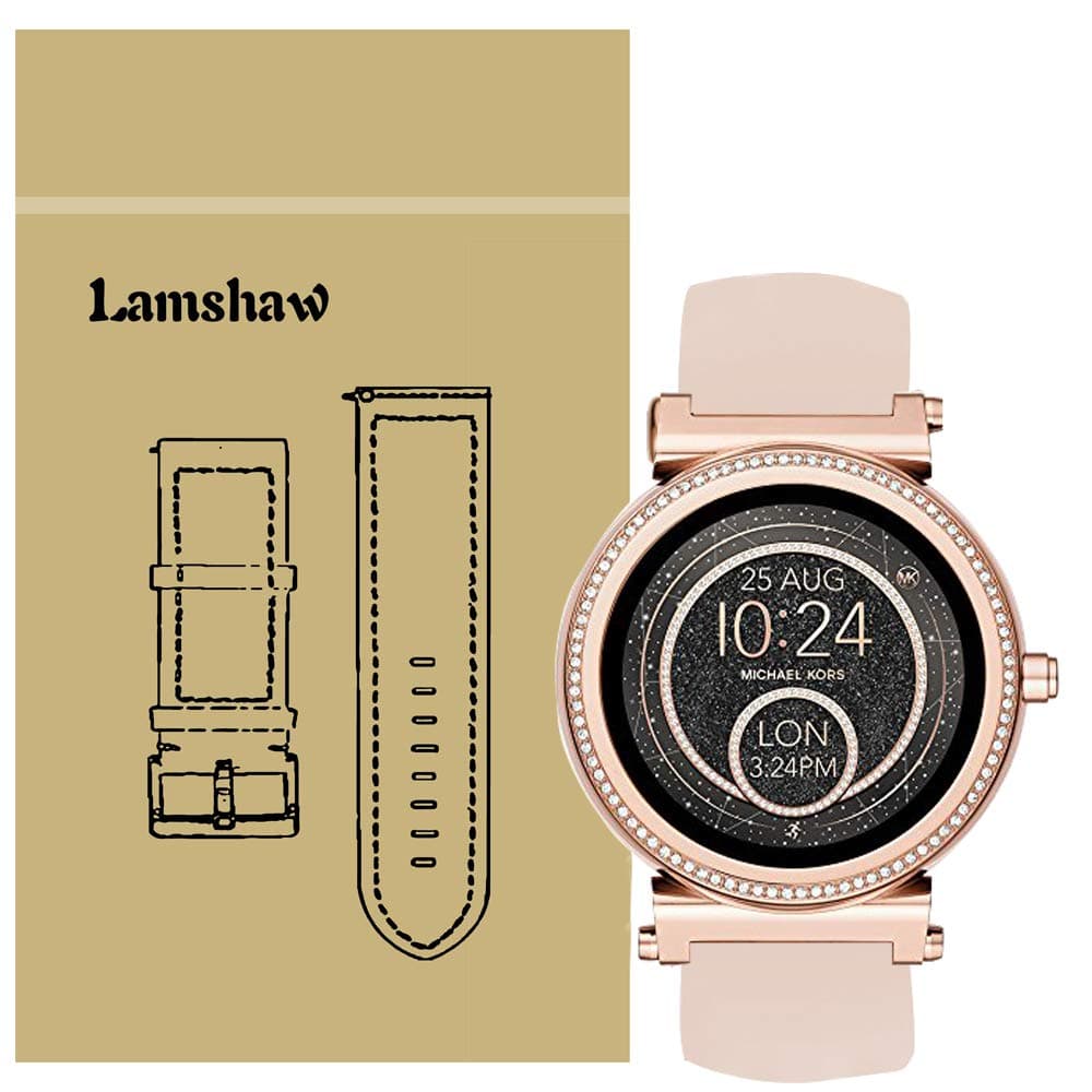 Compatible for Michael Kors Sofie Band, Sport Silicone Replacement Strap for Michael Kors Access Sofie Smartwatch (Pink)