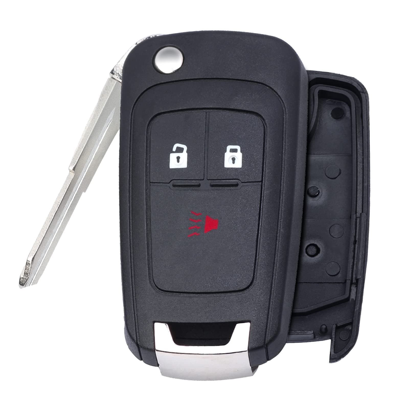 Flip Key Shell Replacement for Chevrolet Spark 2012 2013 2014 2015 2016 A2GM3AFUS03 3 Buttons Just The Key Case