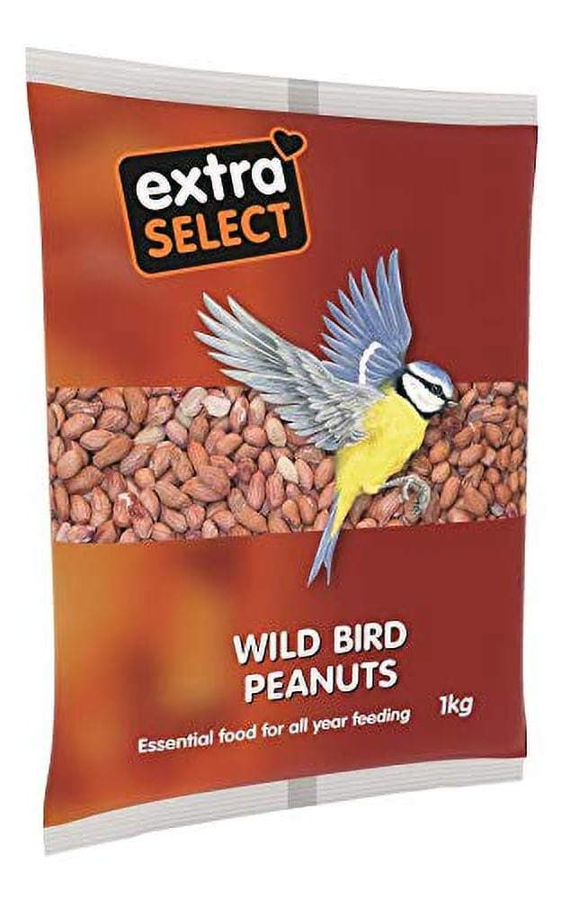 Extra Select Wild Bird Peanuts: High Grade, Protein Rich, Year Round Wild Bird Food Peanuts - Ideal for Winter Feed - 1kg
